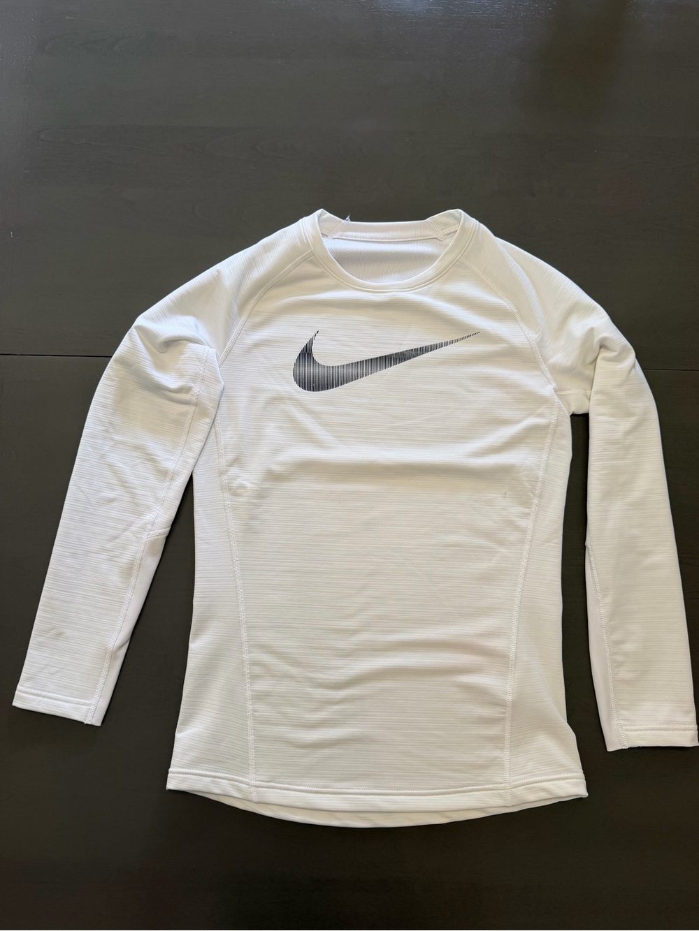 Boys Nike Pro Warm - DRI-FIT Long Sleeve Top - White/Black - NWOT - Size Boys XL